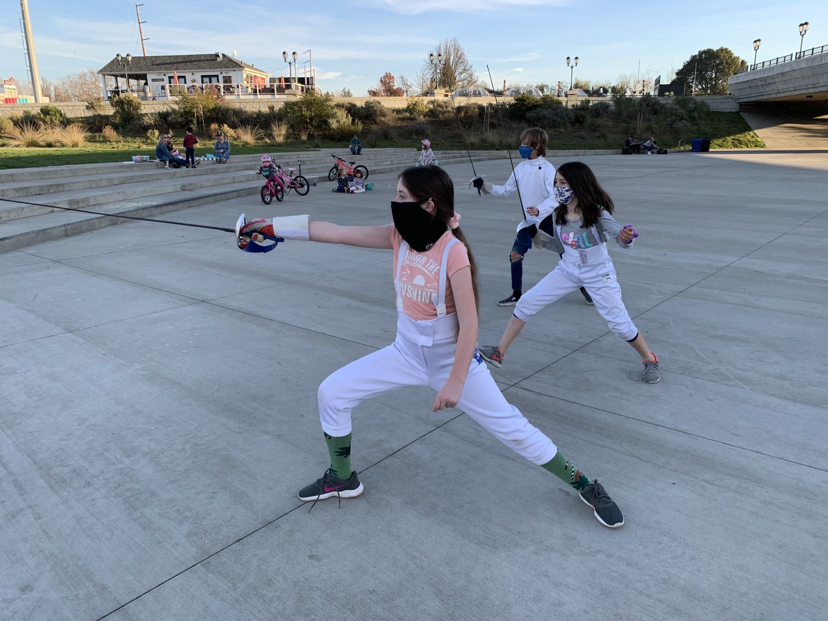 Napa Valley Fencing Academy students at practice